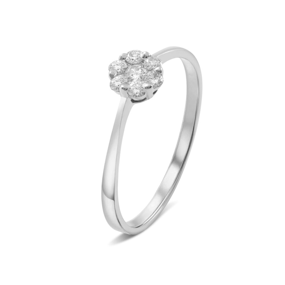Перстень з білого золота із діамантами 11500912.310.101-10015