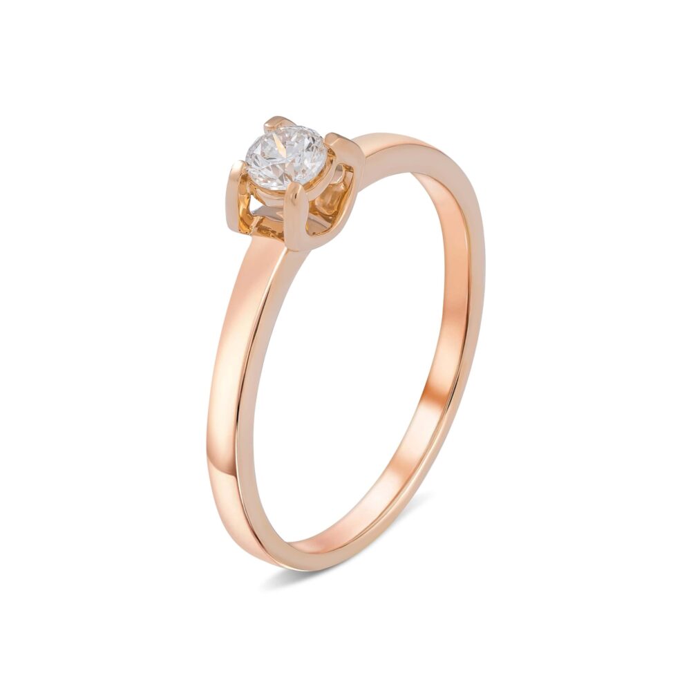 Золотое кольцо с бриллиантом "Картье" 11500911.254.621-981_ru
