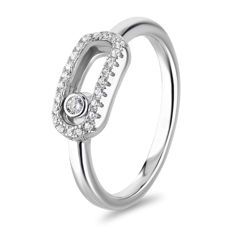 Срібний перстень з фіанітами 18200822.146.005179k
