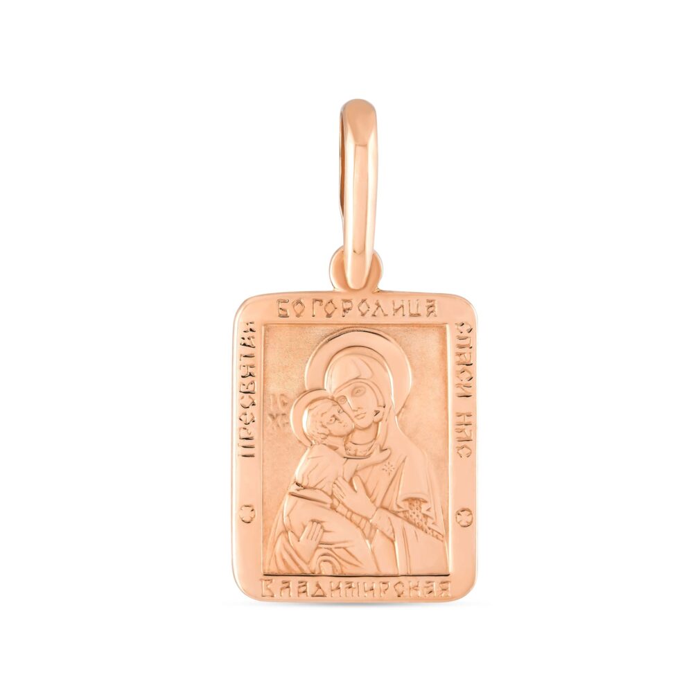 Золота ладанка іконка Владимирська Матір Божа 39920911.274.2-4252.0.0