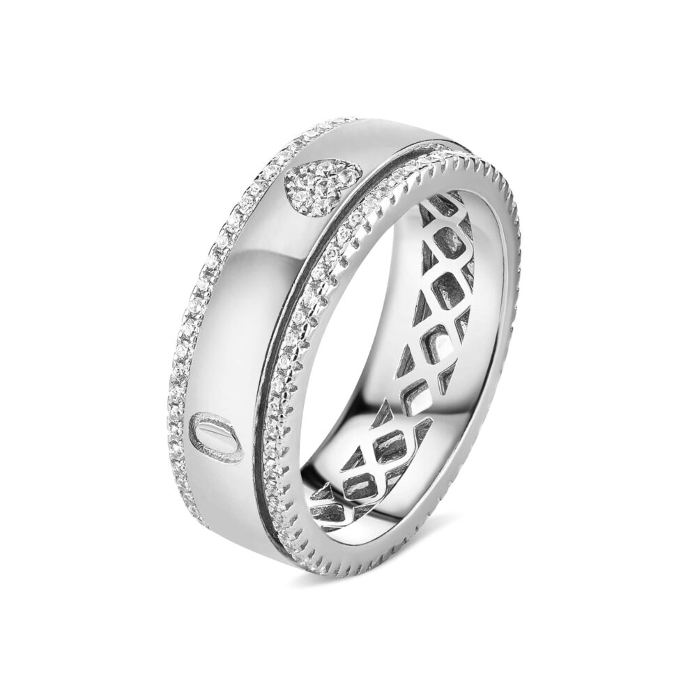 Перстень в сріблі із фіанітами 18200922.146.006375k