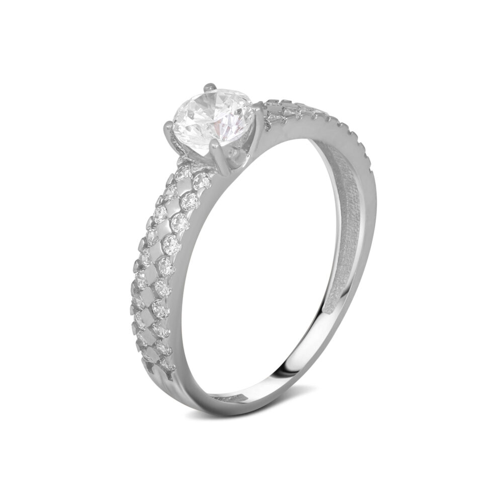 Золотое кольцо в белом цвете с фианитами 18200812.173.1190876102_ru
