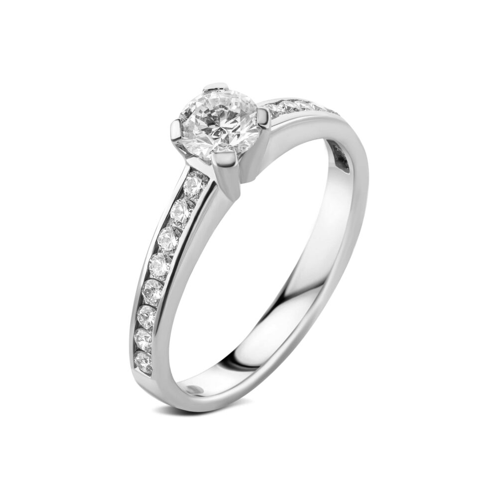Золотое кольцо в белом цвете с бриллиантом 11500912.254.941-379_ru