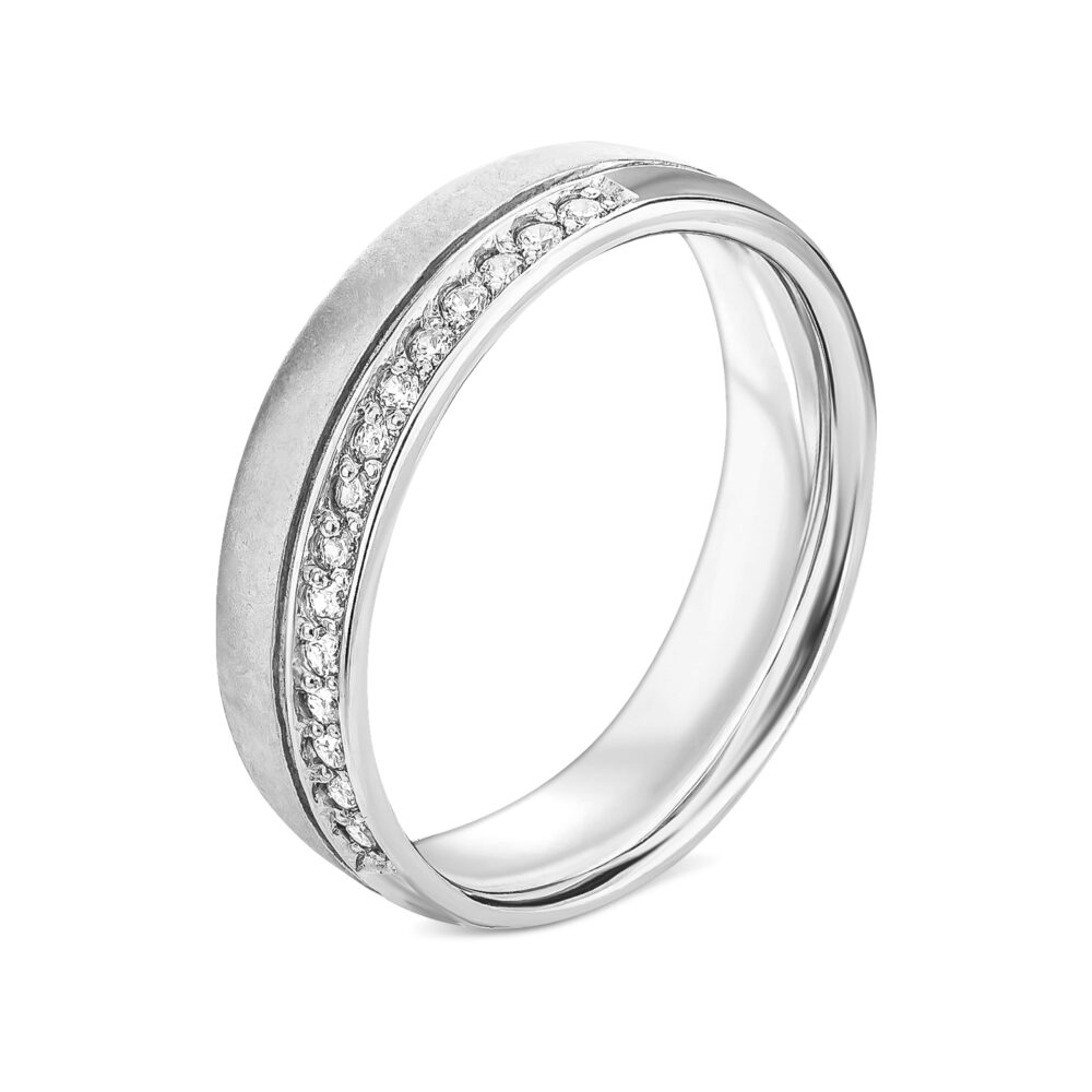 Кольцо из белого золота с бриллиантами комфорт 61500912.220-0010_ru