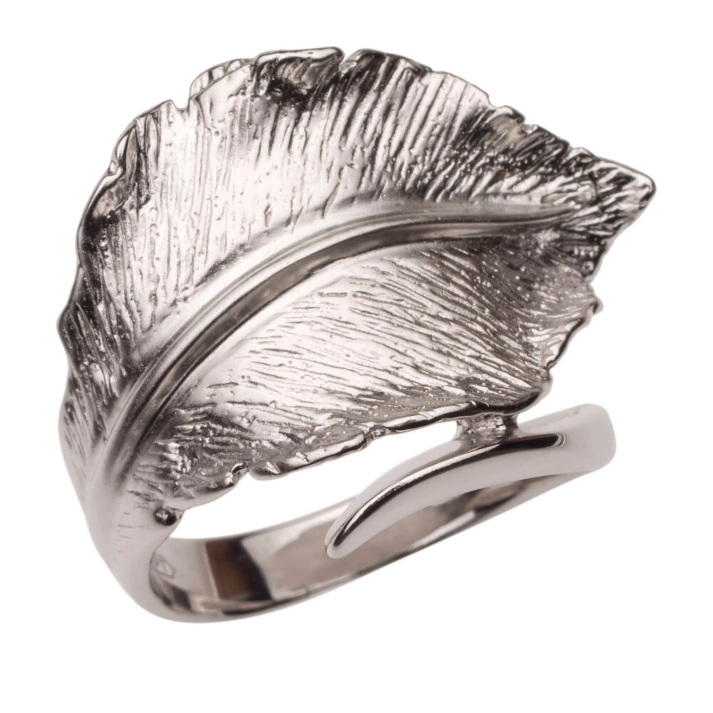 Серебряная кольцо "Перо" 19900822.314.RDS407-2_ru