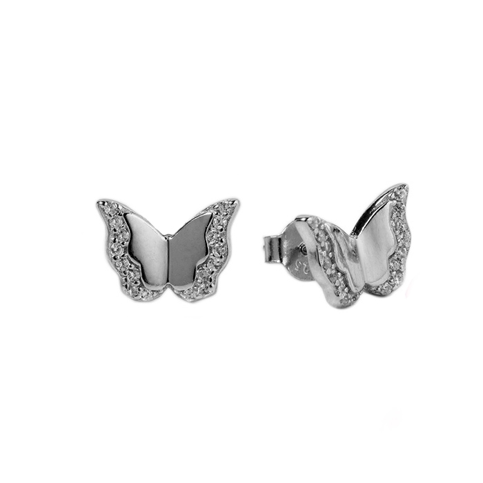 Срібні сережки пусети "Метелики" 27600922.312.S2F1072