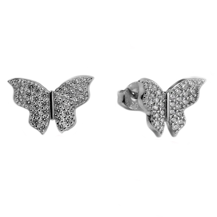 Срібні сережки "Метелики" 27600922.312.S2F1074
