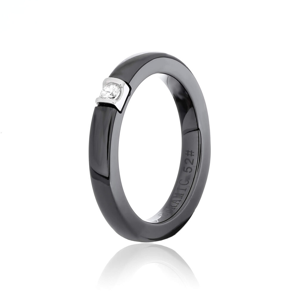 Серебряное кольцо с керамикой и фианитами. 12900822.312.K2FK1008_ru