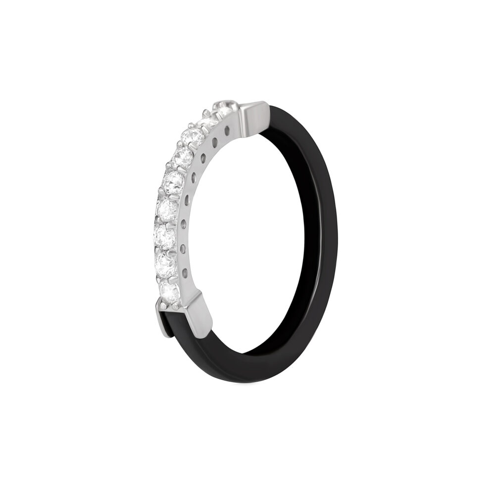 Серебряное кольцо с керамикой и фианитами 12900922.312.K2FK1014_ru