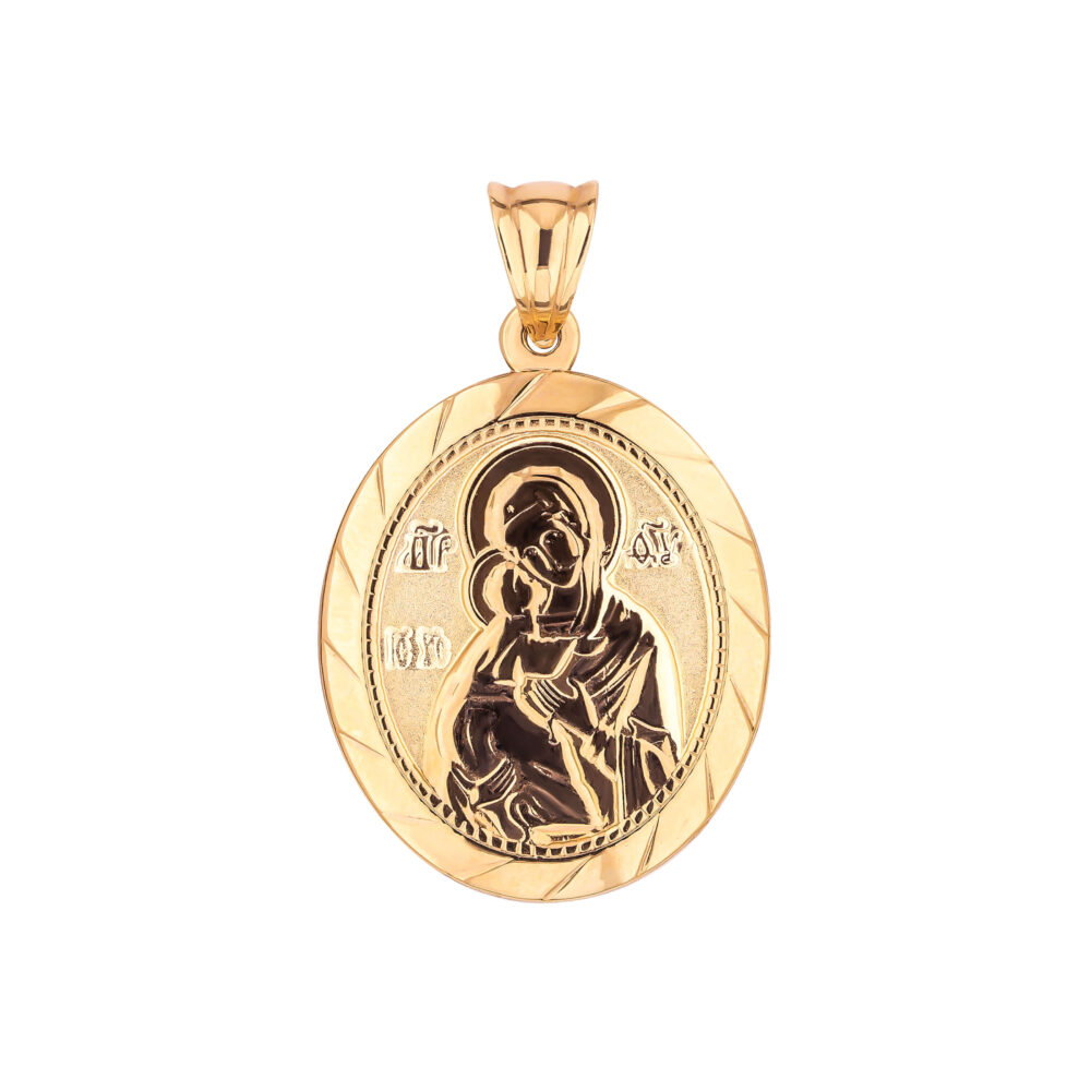 Ладанка з червоного золота Божа Матір "Володимирська" 39920911.274.2-4311.0.0